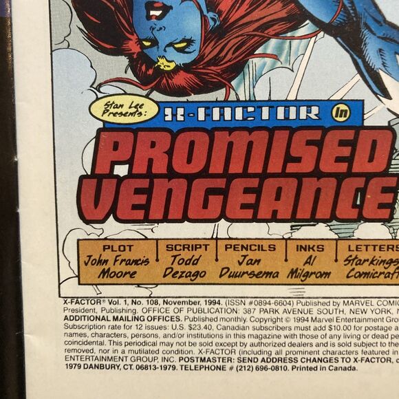 X-Factor: Annual No. 8, No. 72, No. 108, No. 118, No. 134 Marvel Comics (1991-7) - Picture 14 of 16